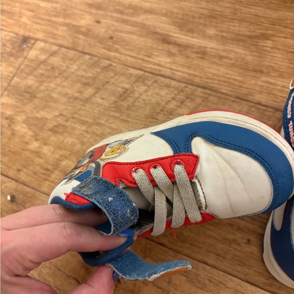 Y2K Kids Looney Tunes Cartoon Character High-Top Sneakers - Blue and Red Size 9 - Picture 9 of 9